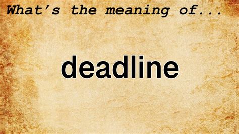 deadline in tagalog sentence|DEADLINE Meaning in Tagalog .